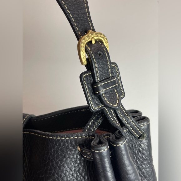 Dooney & Bourke Marchesa black pebbled leather medium gathered bag - Picture 8 of 15